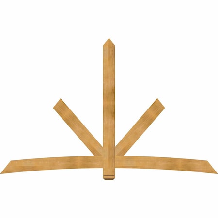 Ekena Millwork Alberta Rough Sawn Timber Gable Bracket, Western Red Cedar, 108"W x 68"H x 2"D x 6"F, 15/12 Pitch GBW108X68X0206ALB00RWR